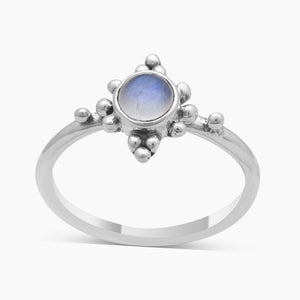 925 Sterling Silver Rainbow Moonstone Rings