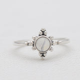 925 Sterling Silver Rainbow Moonstone Rings
