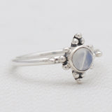 925 Sterling Silver Rainbow Moonstone Rings