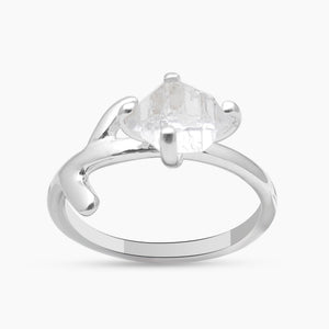 925 Sterling Silver Herkimer Quartz Rings
