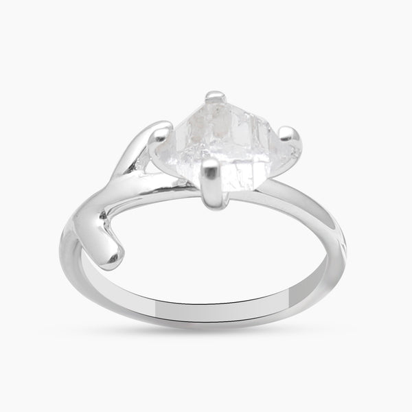 925 Sterling Silver Herkimer Quartz Rings