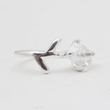 925 Sterling Silver Herkimer Quartz Rings