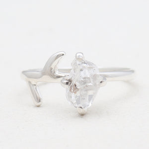 925 Sterling Silver Herkimer Quartz Rings