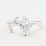 925 Sterling Silver Herkimer Quartz Rings