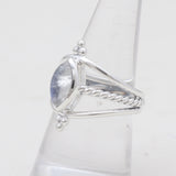 925 Sterling Silver Rainbow Moonstone Rings