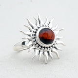 Iron Tiger Eye Gemstone Silver Ring