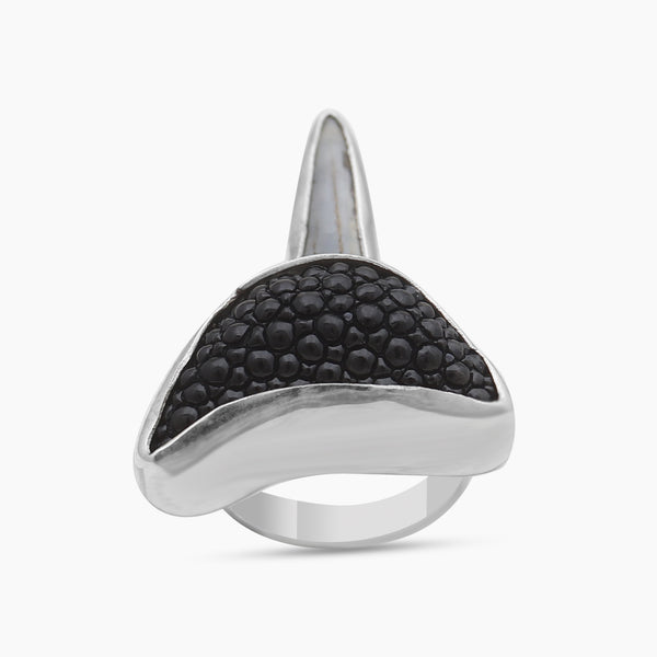 Shark Tooth Silver Rings