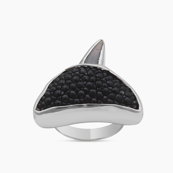 Shark Tooth Silver Rings