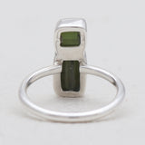 925 Sterling Silver Green Tourmaline Rings