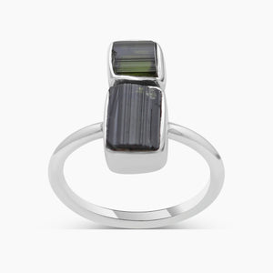 925 Sterling Silver Green Tourmaline Rings