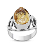 Citrine Ring 925 Sterling Silver