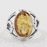 Citrine Ring 925 Sterling Silver