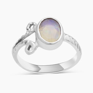 Ethiopian Opal Silver Designer Rings