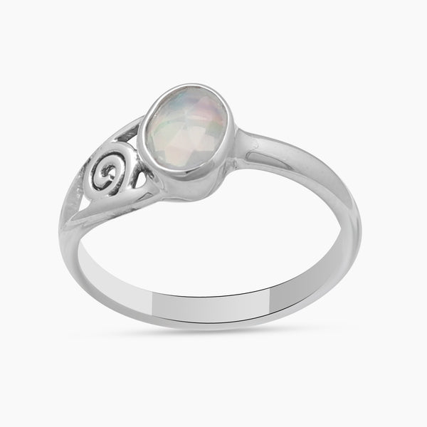 Ethiopian Opal Silver Rings