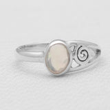 Ethiopian Opal Silver Rings