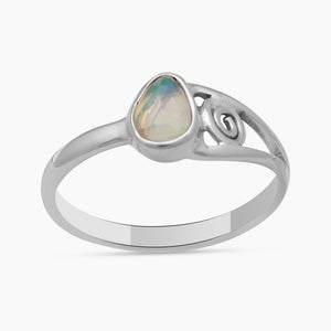 Ethiopian Opal Silver Rings