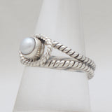 925 Sterling Silver Pearl Rings