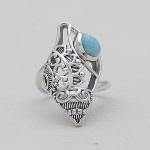 Larimar Silver Rings
