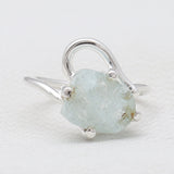 Natural Rose Quartz Silver Rings