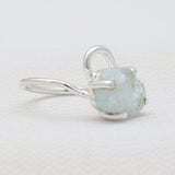 Natural Rose Quartz Silver Rings
