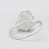 Natural Rose Quartz Silver Rings