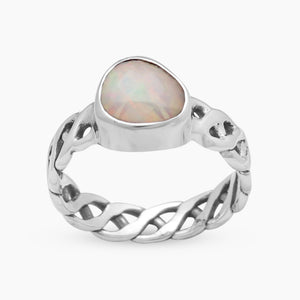 Ethiopian Opal Silver Rings