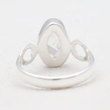 925 Sterling Silver Raw Herkimer Quartz Rings