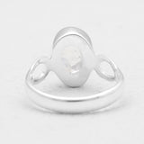 925 Sterling Silver Raw Herkimer Quartz Rings