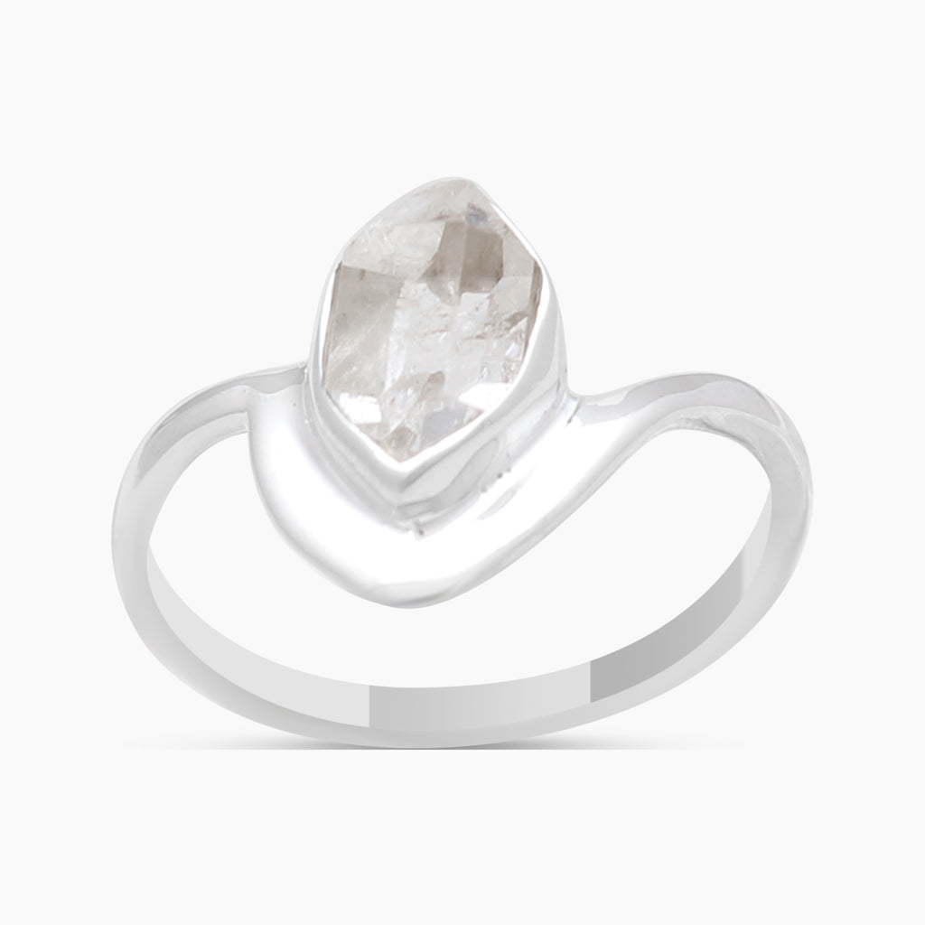 925 Sterling Silver Herkimer Quartz Rings