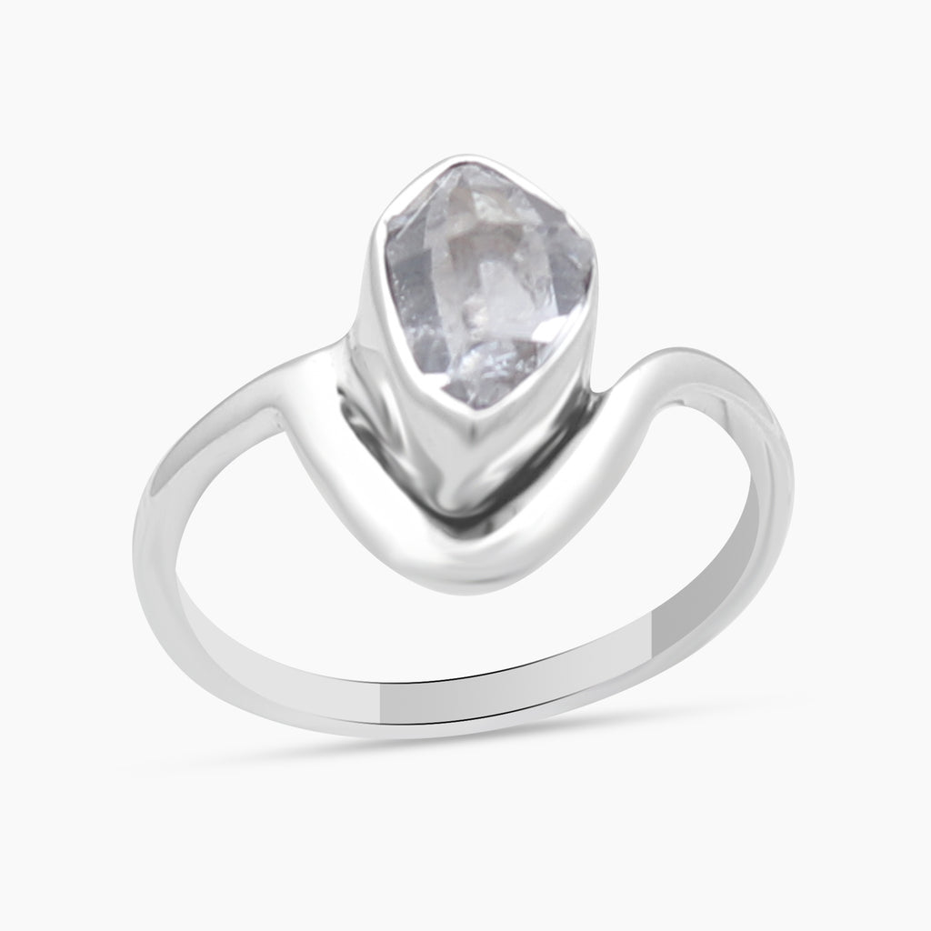 925 Sterling Silver Herkimer Quartz Rings