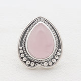 Rose Quartz Silver Ring