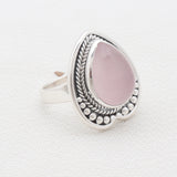 Rose Quartz Silver Ring