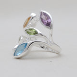 925 Silver Multi Gemstone Rings