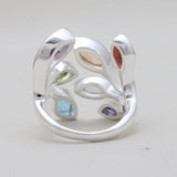 925 Silver Multi Gemstone Rings