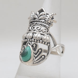 925 Sterling Silver Malachite Rings