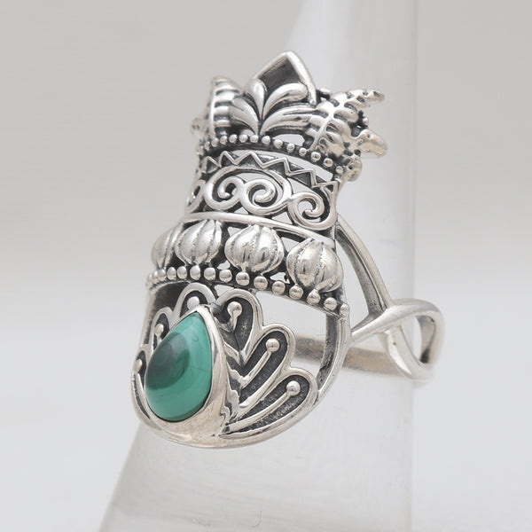 925 Sterling Silver Malachite Rings