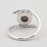 Natural Pyrite Silver Ring