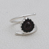 Coconut Druzy Silver Rings