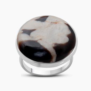 Peanut Wood Jasper Silver Rings