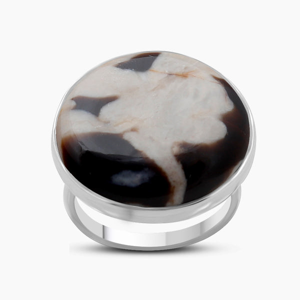 Peanut Wood Jasper Silver Rings