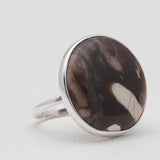Peanut Wood Jasper Silver Rings