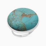 Turquoise Spiny Oyster Silver Rings