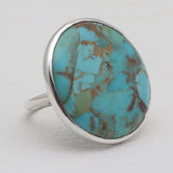 Turquoise Spiny Oyster Silver Rings