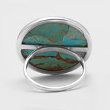 Turquoise Spiny Oyster Silver Rings