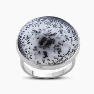 Dendritic Opal Silver Rings