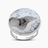 Dendritic Opal Silver Rings