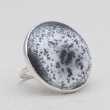 Dendritic Opal Silver Rings