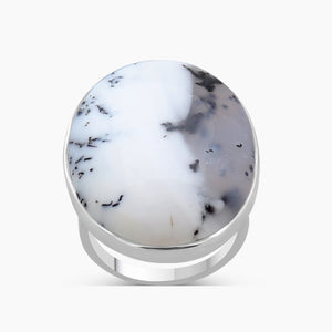 925 Sterling Silver Dendritic Opal Rings
