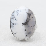925 Sterling Silver Dendritic Opal Rings