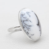 925 Sterling Silver Dendritic Opal Rings